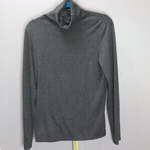 Ann Taylor Gray Lightweight Long Sleeve Turtleneck Top Size M
